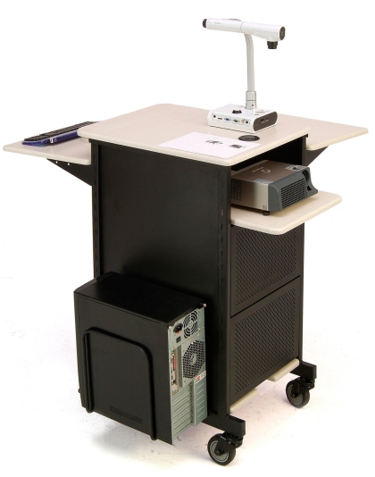 jumbo presentation cart plus laptop shelf