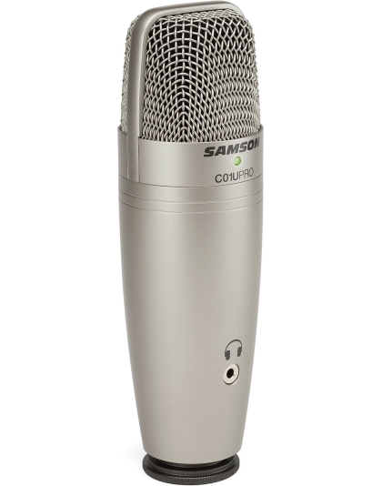usb large diaphragm condenser microphone peak led headphone output