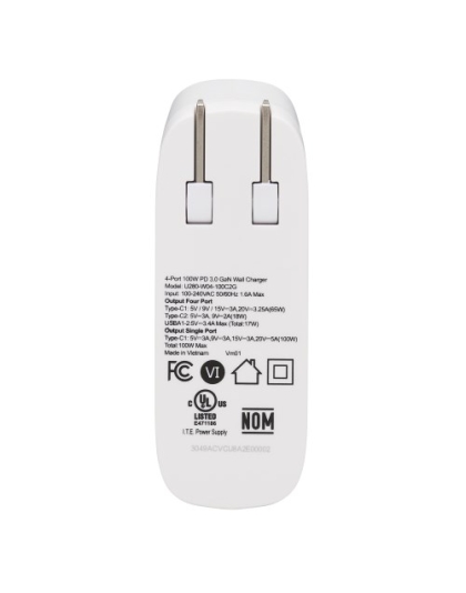 4-Port Compact USB Wall Charger
