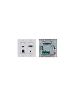 4K60 4:2:0 HDMI &amp; VGA Wall–Plate Auto Switcher/Transmitter over Extended–Reach PoE over HDBaseT with Maestro Room Automation