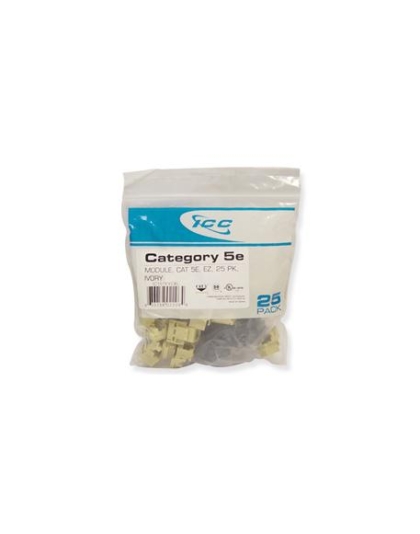 MODULE, CAT 5e, EZ, 25 PK, IVORY