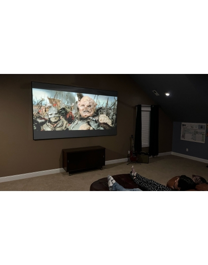 138-Inch Aeon CineGrey 4D AT Series Fixed Frame Acoustically Transparent 16:9 Front Projection Screen