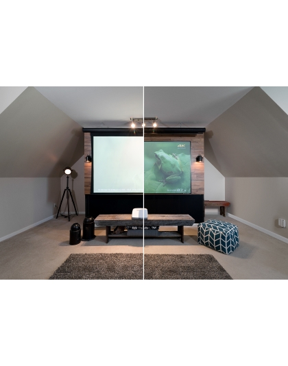 103-Inch Aeon CLR Series Fixed Frame Ceiling/Ambient Light Rejecting 16:9 Front Projection Screen