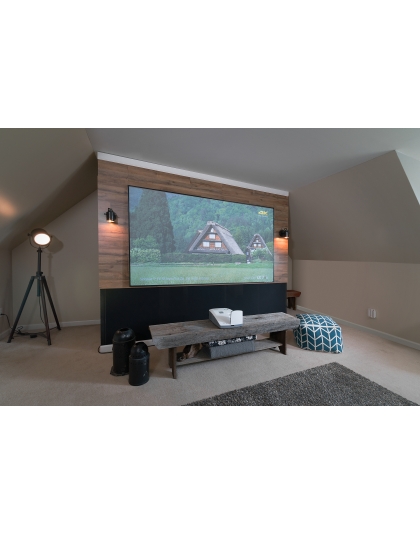 103-Inch Aeon CLR Series Fixed Frame Ceiling/Ambient Light Rejecting 16:9 Front Projection Screen