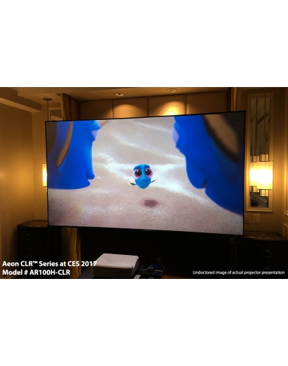 103-Inch Aeon CLR Series Fixed Frame Ceiling/Ambient Light Rejecting 16:9 Front Projection Screen