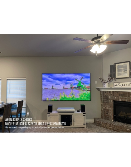 103-Inch Aeon CLR 3 Series Fixed Frame Ceiling/Ambient Light Rejecting 16:9 Front Projection Screen