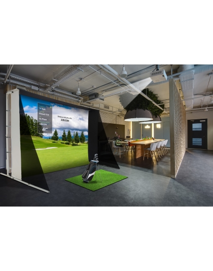 -Inch GolfSim Portable ImpactWhite 350 Series Series Sports Simulation Portable  Front Projection Screen