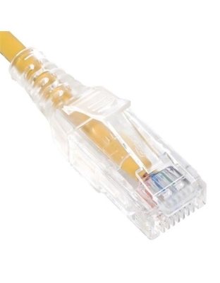 PATCH CORD, CAT 6 SLIM CLEAR SR 5FT YL