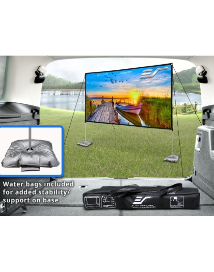 125-Inch Yard Master Lite Series Portable 16:9 Front and Rear Projection Screen