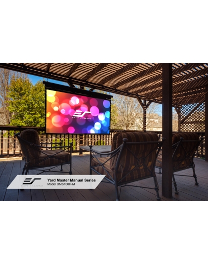 120-Inch Yard Master Manual Outdoor Retractable Manual 16:9 Front Projection Screen