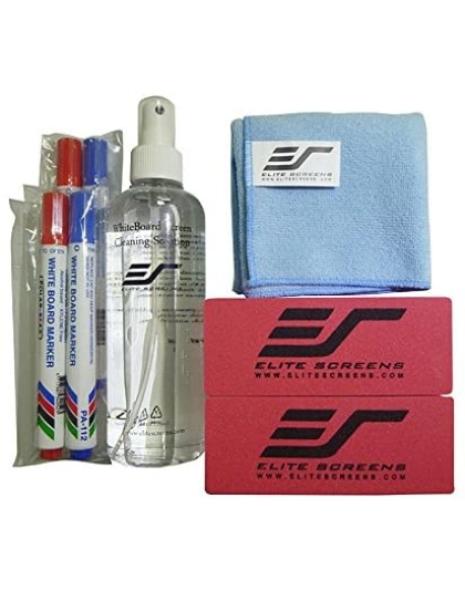 White Board Screen Cleaning Kit (Pen x 4, Eraser x 2, Cleaning Cloth x 1, Cleaning Solution Bottle x 1)