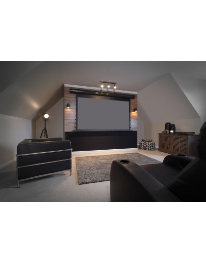 138-Inch Starling Tab-Tension CLR 5 Series Electric Ceiling/Ambient Light Rejecting Screens 16:9 Front Projection Screen