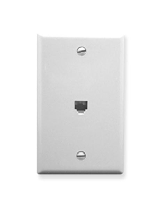 WALL PLATE, VOICE 6P6C, WHITE
