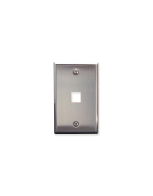 FACEPLATE, STAINLESS STEEL,1-GANG,1-PORT