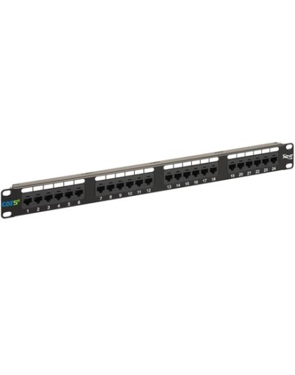 PATCH PANEL, CAT 5e, 24-PORT, 1 RMS