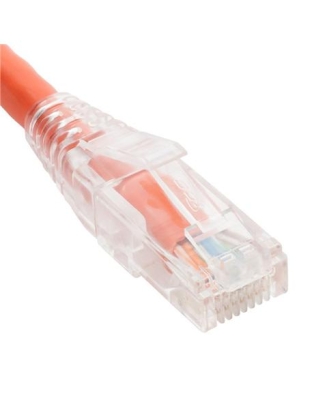 PATCH CORD CAT6 CLEAR BOOT 5' ORANGE