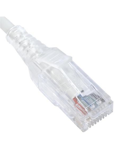 PATCH CORD, CAT 6 SLIM CLEAR SR 5FT WH