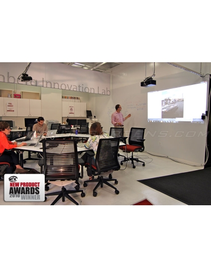 245-Inch Insta-DE Series WhiteBoard / Pliable 4:20 Front Projection Screen
