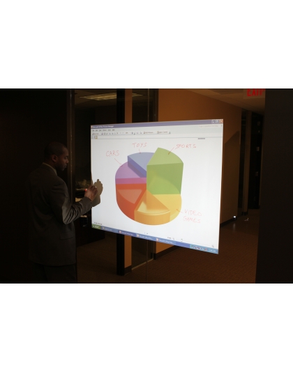 245-Inch Insta-DE Series WhiteBoard / Pliable 4:20 Front Projection Screen