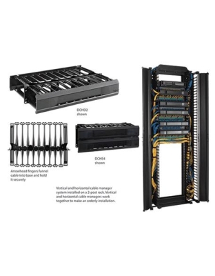 CABLE MGMT 19in SINGLE SIDE 2U BLACK