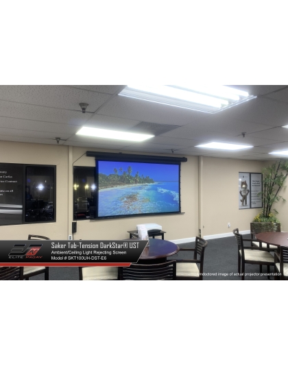 138-Inch Saker Tab-Tension DarkUST3 Series Electric 16:9 Front Projection Screen