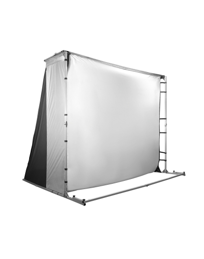 Golf Portable Pro, 8'x10' Portable Premium Folding-Frame Impact Projector Screen Enclosure for Golf/Multi-Sport Simulation, Carrying Bag, PROGOLF0810350