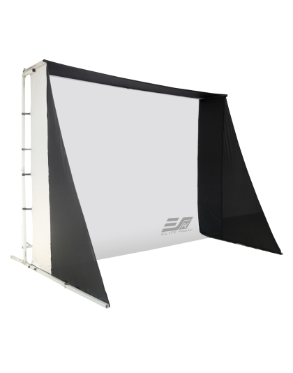 Golf Portable Pro, 8'x10' Portable Premium Folding-Frame Impact Projector Screen Enclosure for Golf/Multi-Sport Simulation, Carrying Bag, PROGOLF0810350