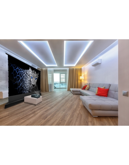 121-Inch Kestrel Tab-Tension 2 CLR Series Electric Floor-Rising 16:9 Front Projection Screen