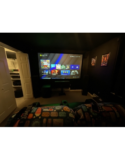 135-Inch Sable Frame CineGrey 3D Series Fixed Frame Ceiling/Ambient Light Rejecting 16:9 Front Projection Screen