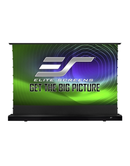 150-Inch Kestrel Tab-Tension 3 CineGrey 4D Series Electric Floor-Rising 16:9 Front Projection Screen