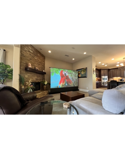 150-Inch Kestrel Tab-Tension 3 CineGrey 4D Series Electric Floor-Rising 16:9 Front Projection Screen