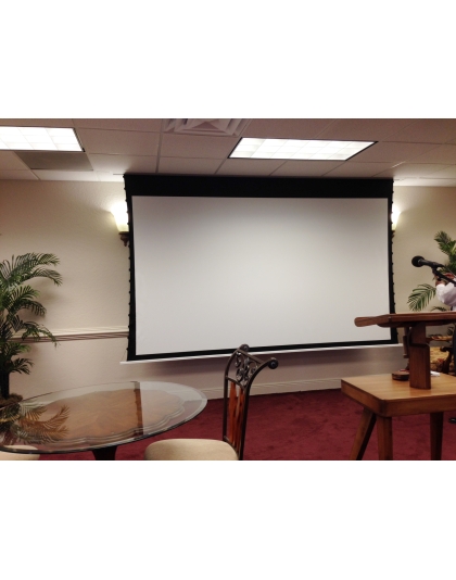 100-Inch Evanesce Tab-Tension B Series Electric Recessed/In-Ceiling 16:9 Front Projection Screen