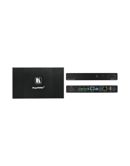4K HDR HDMI Transmitter with Ethernet, RS–232, IR, ARC &amp; Stereo Audio Routing over PoE Extended–Reach HDBaseT 2.0